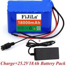100% 24v 18ah 6 s 3p 18650 batteri litiumbatteri 25.2v 18000 mah elektrisk cykel moped / el / li-ion batteripaket + laddare