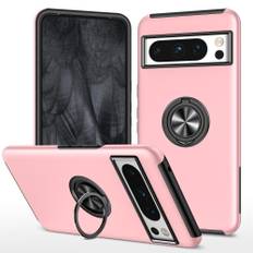 Google Pixel 8 - Shockproof Hybrid cover med kickstand - Rosa guld