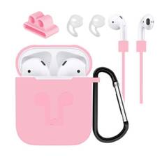 AirPods Silikone tilbehør sæt - 5i1 - Pink