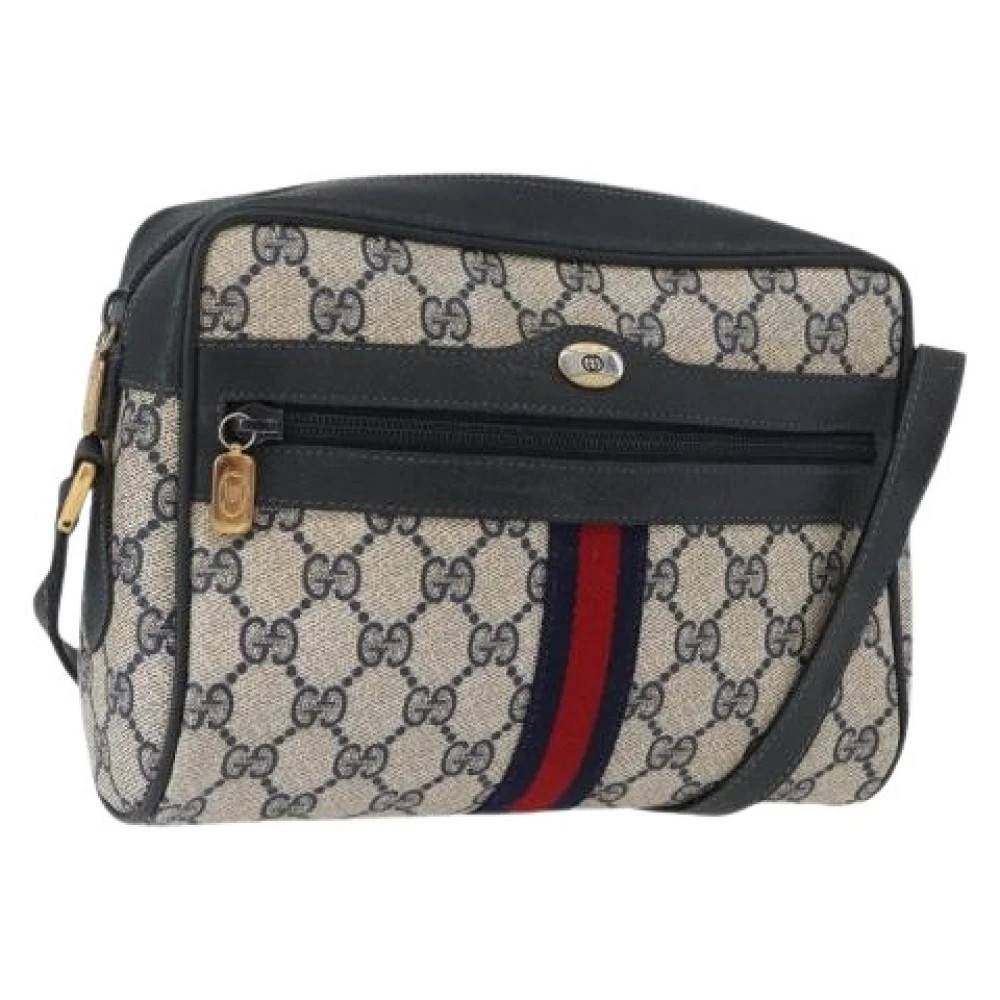 Gucci Vintage - Pre-owned Vintage GG Canvas Axelväska Vintage - Dam - ONE Size - Läder