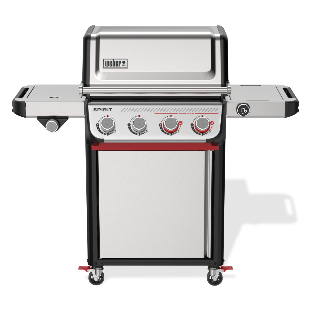 Weber Gasgrill Spirit SP-435 Edelstahl mit Seitenbrenner inkl. Sear Grate & Grillplatte