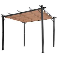 Pergola Paviljong med Justerbart Tak – 3 x 4 m