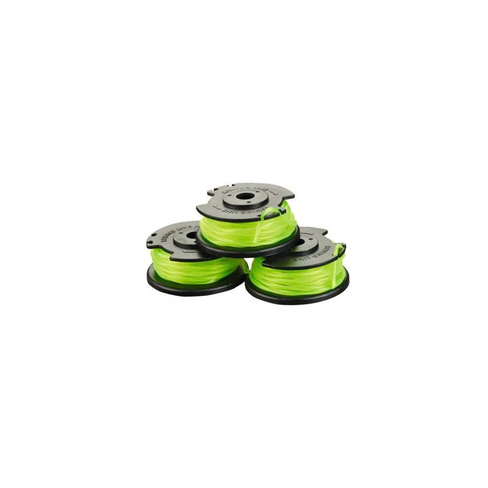 3-pack RYOBI 2 mm enkelvridna trådspolar för RAC143 sladdlös grästrimmer