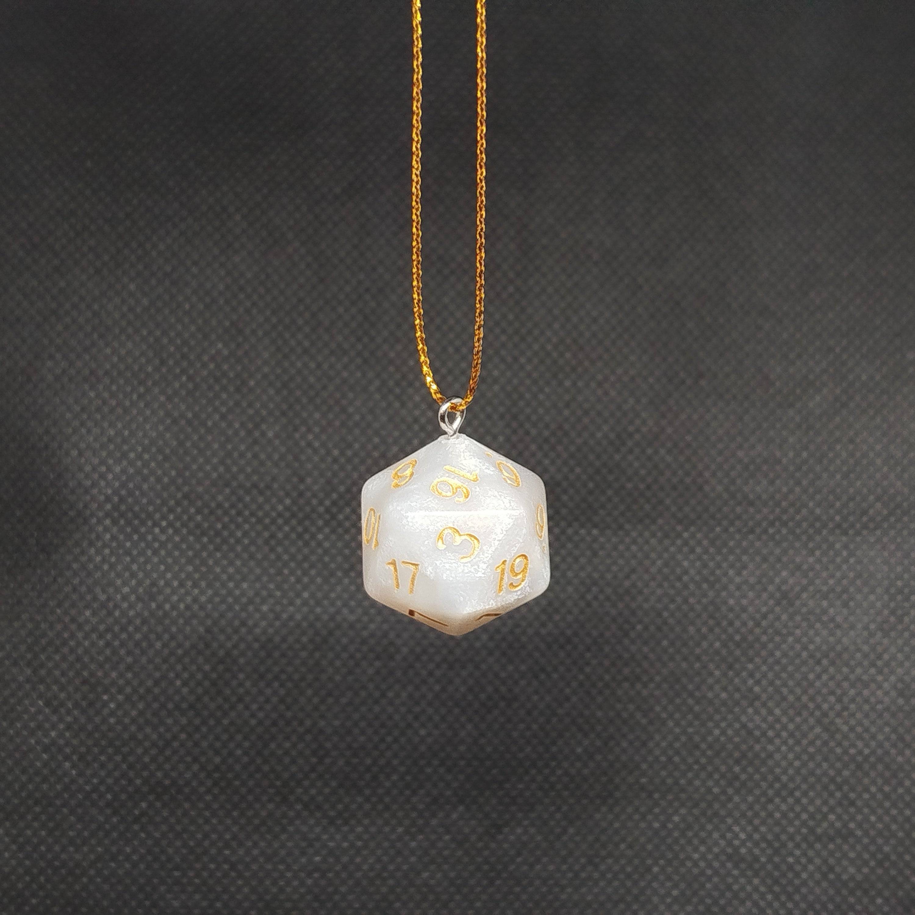 D20 Christmas Ornaments - White
