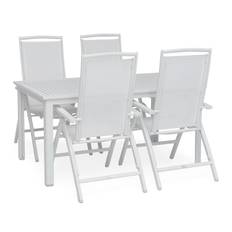 Nydala matgrupp vit - 4 stolar - 150/200 cm - Vit