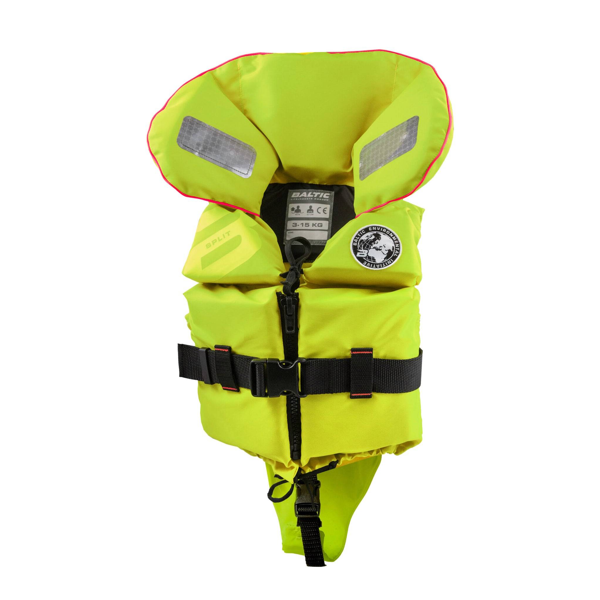 Baltic Split Front E.I Flytväst 3-15 kg Baby UV-Gul