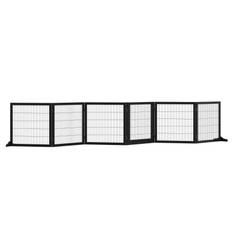 Hundelåge / Indhegning 432 x 36 x 70 cm Foldbar Sort