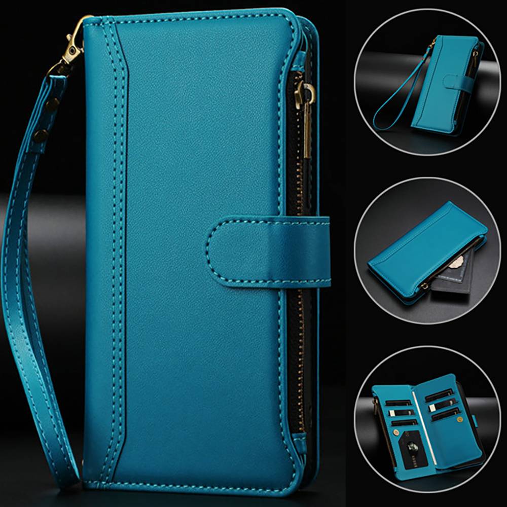 Zipper Wallet Case For Oneplus Nord 6 5 4 3 2T 5G Crossbody Leather 9-Card Coque OnePlus Nord CE 5 4 3 2 Lite N30 SE Flip Cover