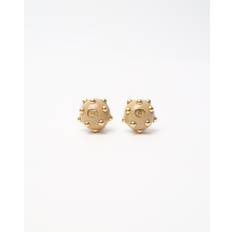 Chanel Vintage Classic Resin Clip-on Earrings - Beige (1,7x1,7 cm)
