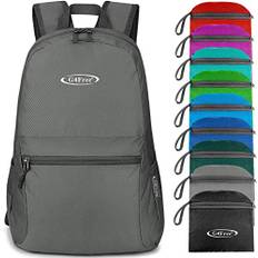 G4Free 20 l ultralätt vikbar ryggsäck packbar vattentålig dagväska för utomhuspromenader camping resor cykling semester unisex Grå uppdatering 20 Long