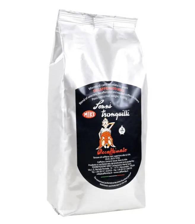 Caffè Mike - Decaffeinato Sonni Tranquilli - Mörkrostade decaf espressobönor - 1000g