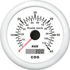 Kus GPS logg 0-60knop, vit 12/24V Ø85