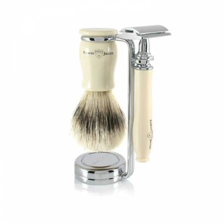 Edwin Jagger - Chatsworth Shaving Set Imitation Ivory Safety Razor - Synthetic
