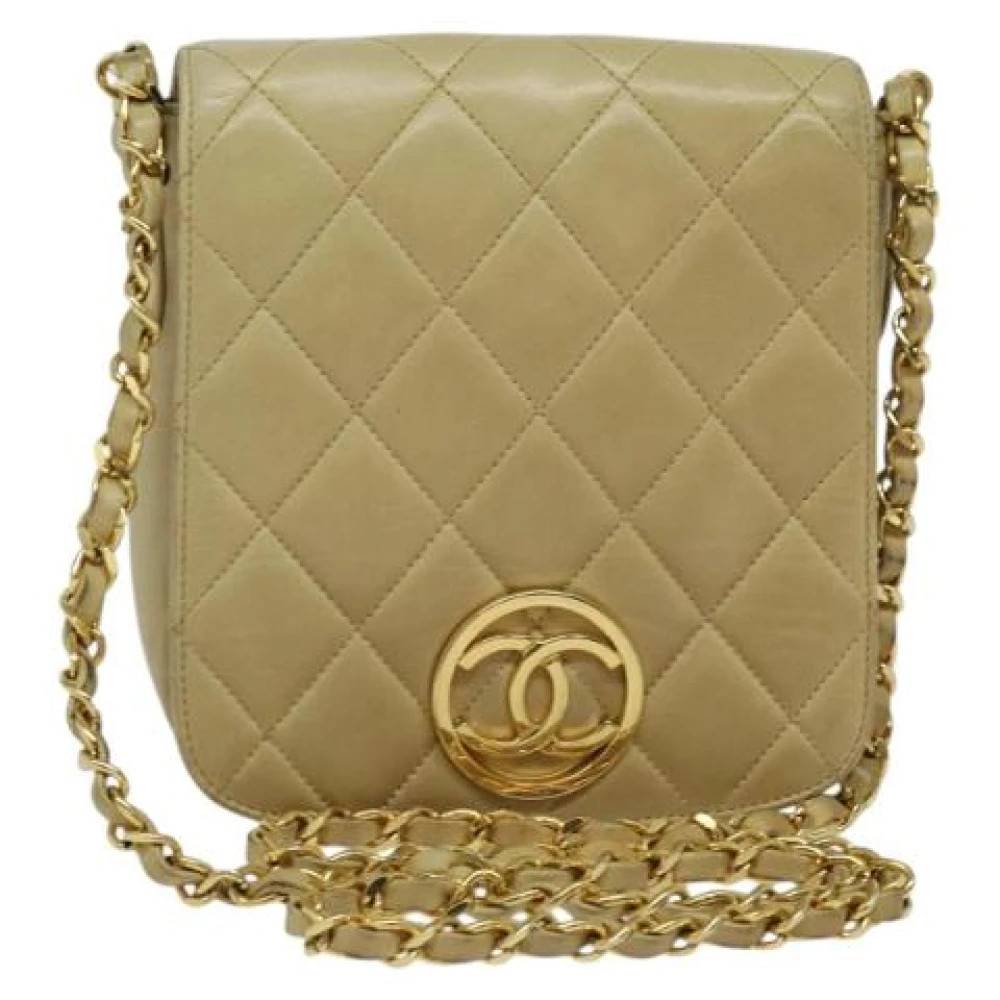 Chanel Vintage Pre-owned Laeder chanel-tasker - Vintage - Dame - Beige - ONE SIZE - Uld