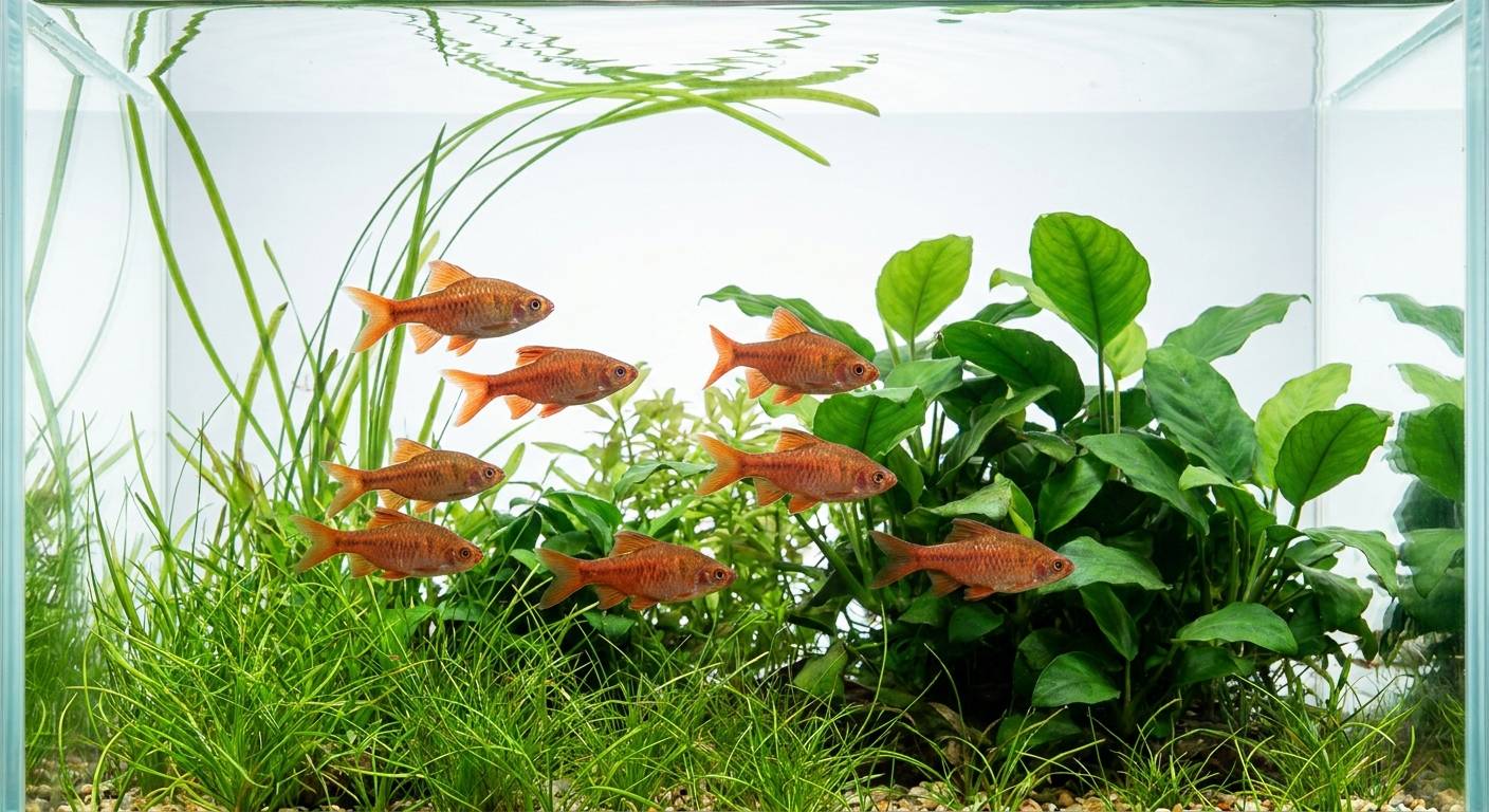 Titteya Barbe 'long fin' (Barbus titteya).