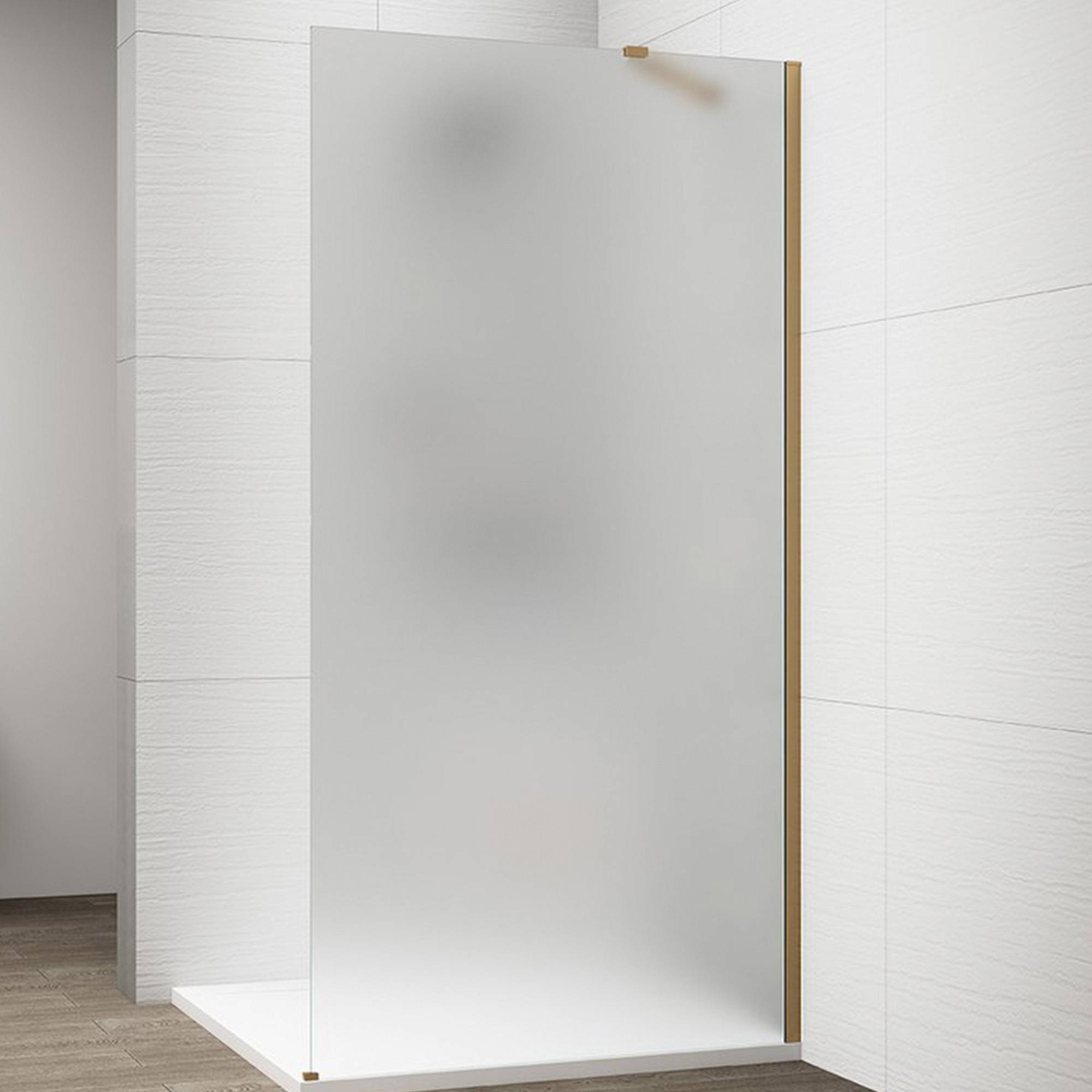 Duschvägg Otti Guld Matt 8 mm 120x210 cm Matt Glas