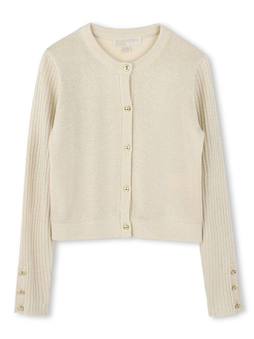 Michael Kors Kids - kofta med rundad hals - barn - bomull/Viskos - 6 år - Neutral