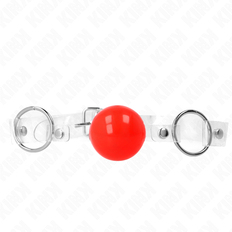 Kink Collar & Gag Kink - Red Transparent Pvc Ball 4 Cm Gag Adjustable