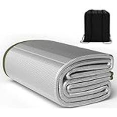 Outdoor Camping Tent Mat, 11mm Insulating Mat Thermal Blanket, Foldable Tent Mat, Waterproof Double Aluminum Foil Foam, Insulated Foil Mat, Double-Sided Aluminum Foil,Silver,200 * 120cm