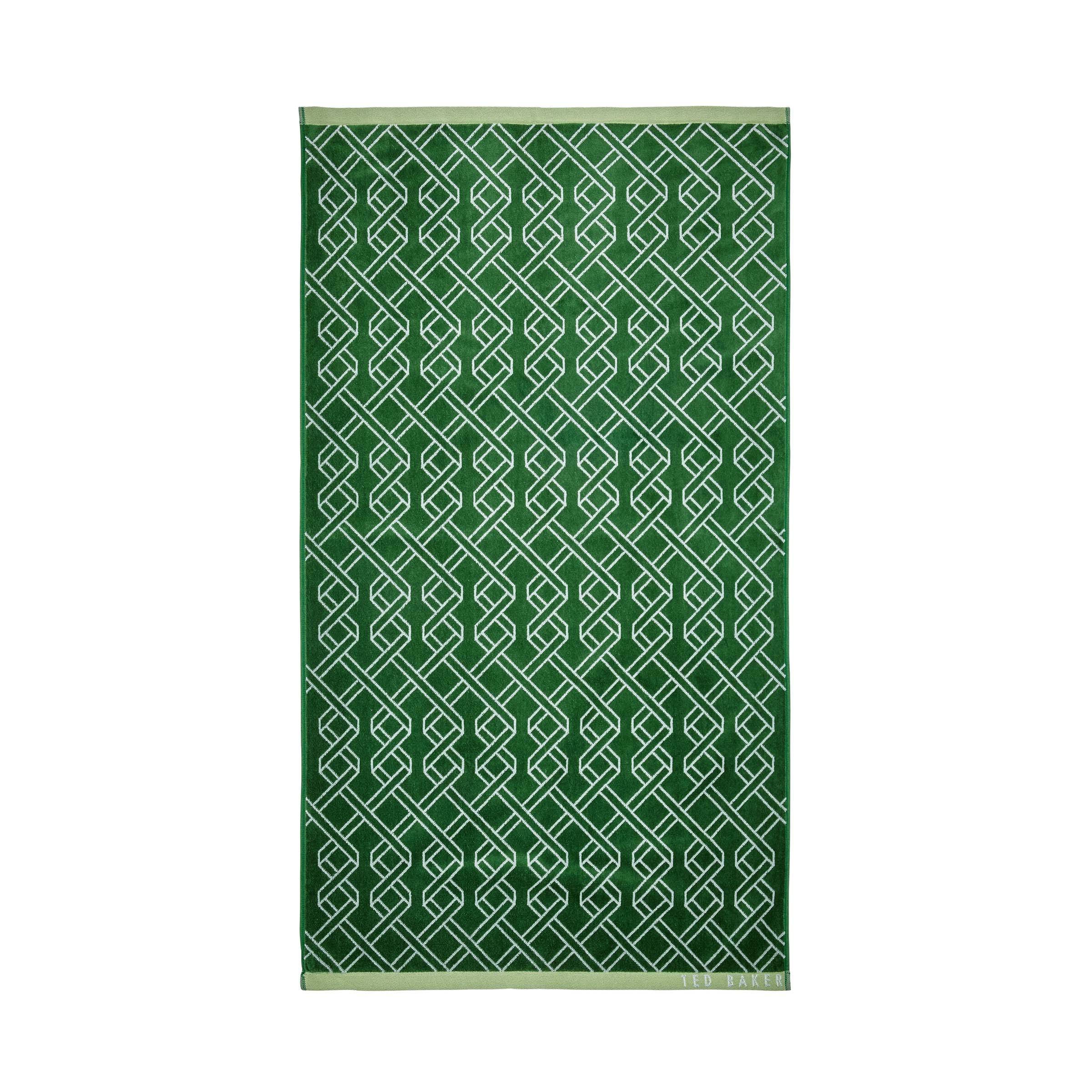 Ted Baker Ribbon Stripe Bath Towel, Green
