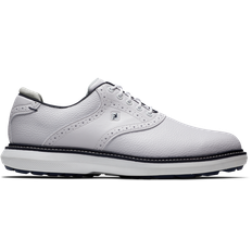 FootJoy Traditions Spikeless Mens Golf Shoes - White/Navy