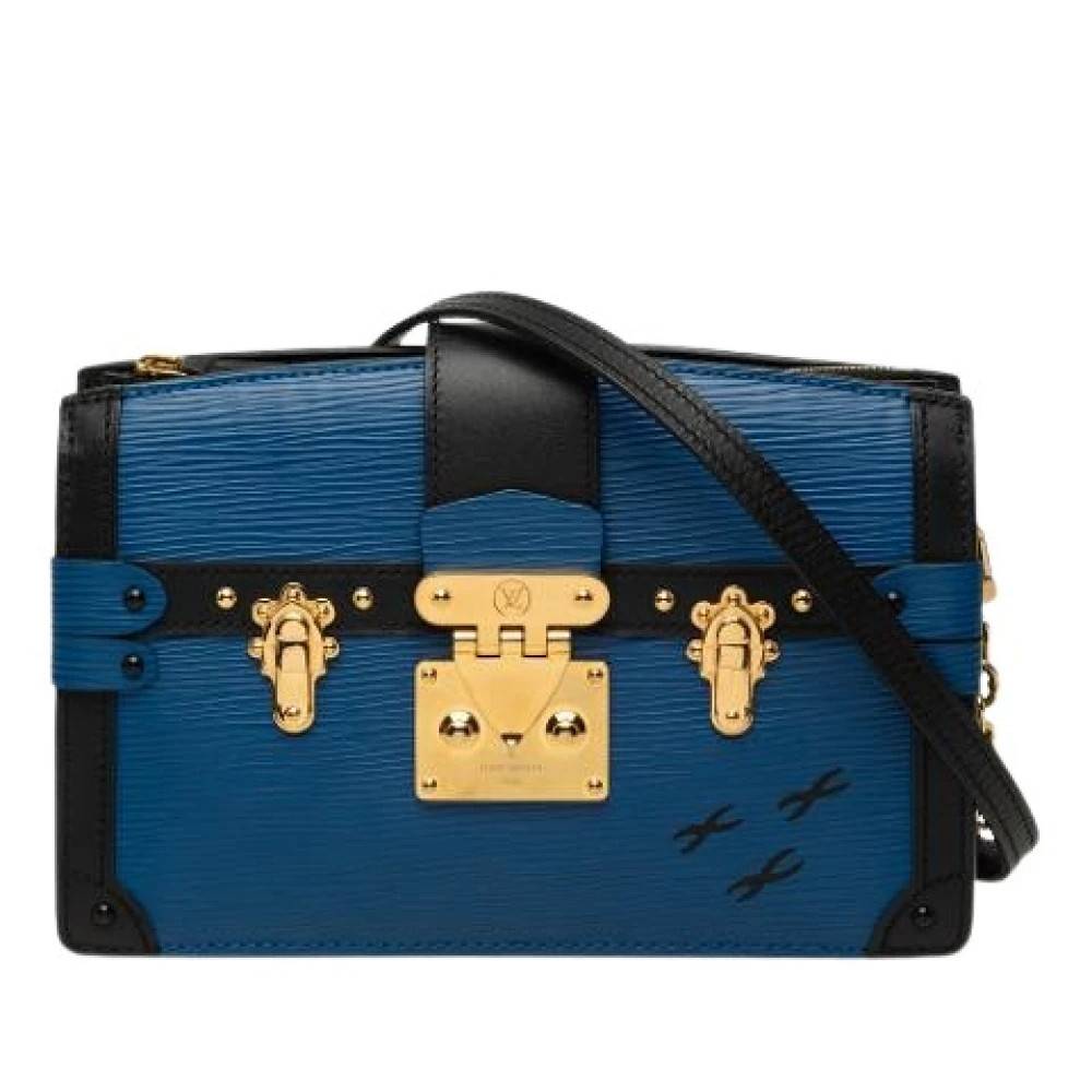 Louis Vuitton Vintage Pre-owned Trunk Clutch - Vintage - Dame - Blå - ONE SIZE - Uld