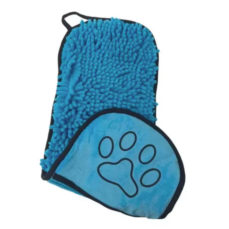 Quick-Drying Super Absorbent Pet Bath Towel for Dogs & Cats - Blue
