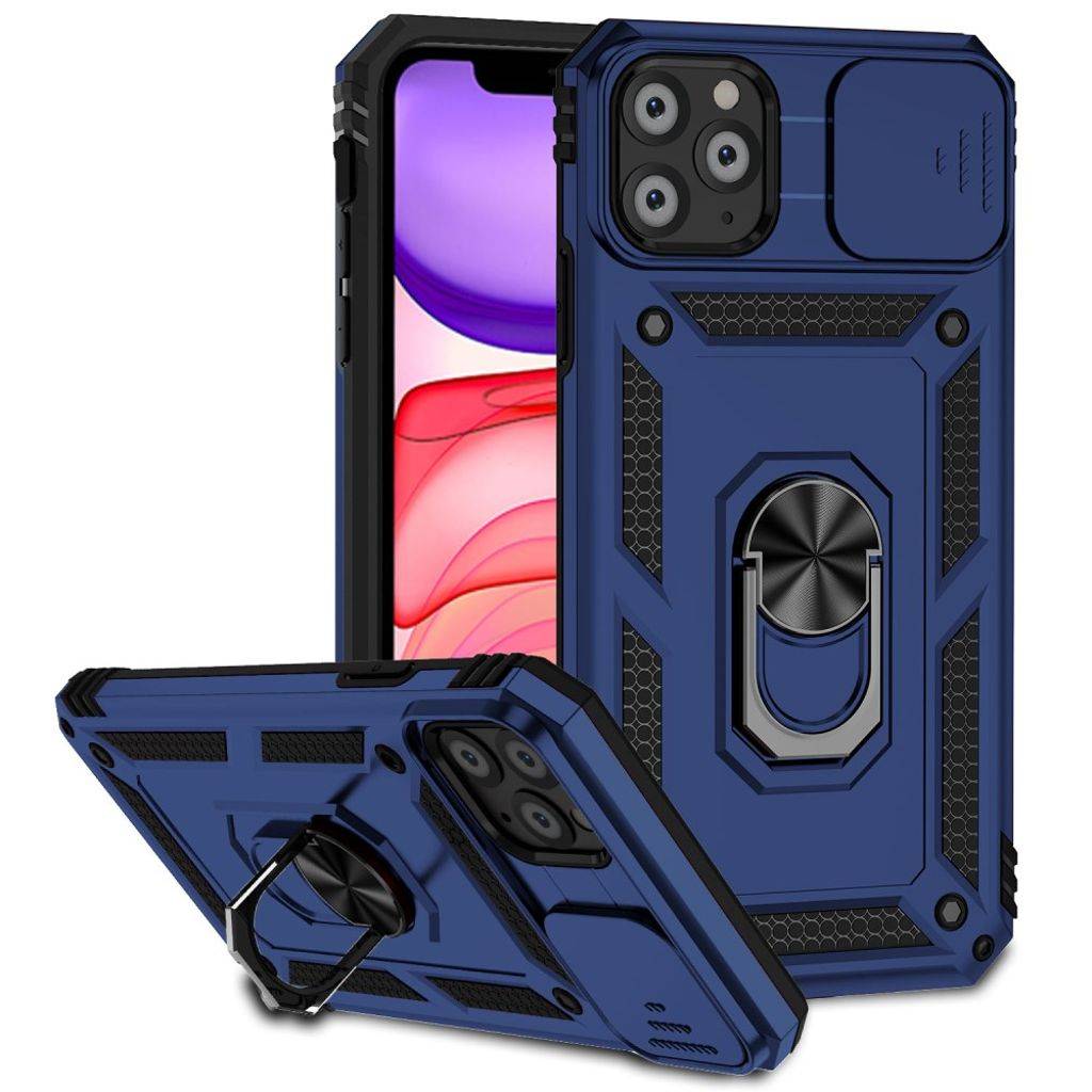 iPhone 11 Pro Skal med Ringhållare -Blå
