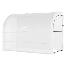 Drivhus Halvtunnel med Hylder 300 x 150 x 213 cm Hvid