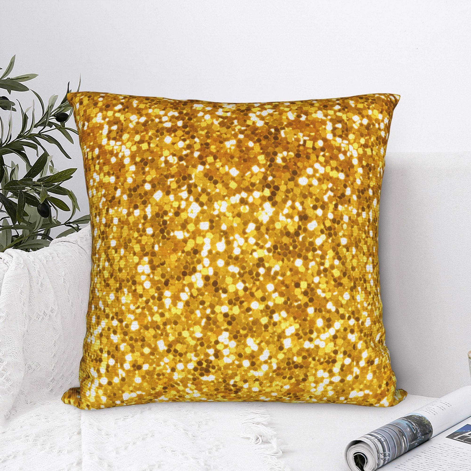 Glitter gold Pillowcases Retro Trendy Pillow Case For Sofa Home Decor Comfy Pillow Cover