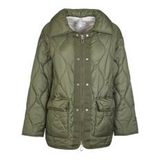 Duno, Kappa, Dam, M, Polyester, Quiltad jacka i militärstil - green (M)