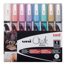 Uni Liquid ChalkMarker Metal 8 stk Writes on, Wipes off...