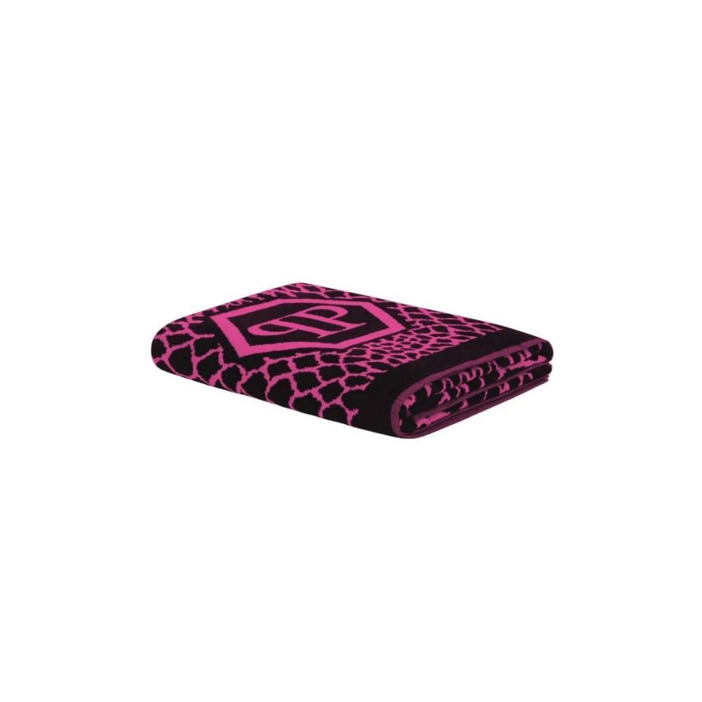 Philipp Plein, Home , unisex, Lyserød, ONE SIZE, Python Beach Strandhåndklæde