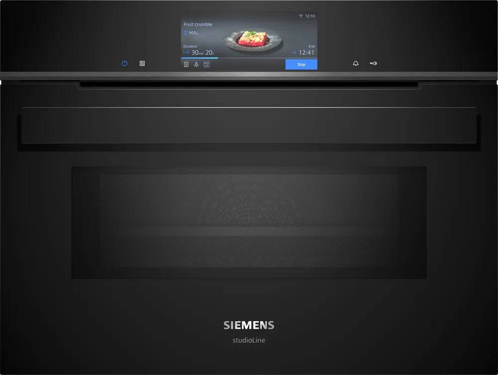 Kompakt Ovn m/mikro 45l m/disp - Siemens iQ700 - CM978GNB1 - 60x45 cm sort