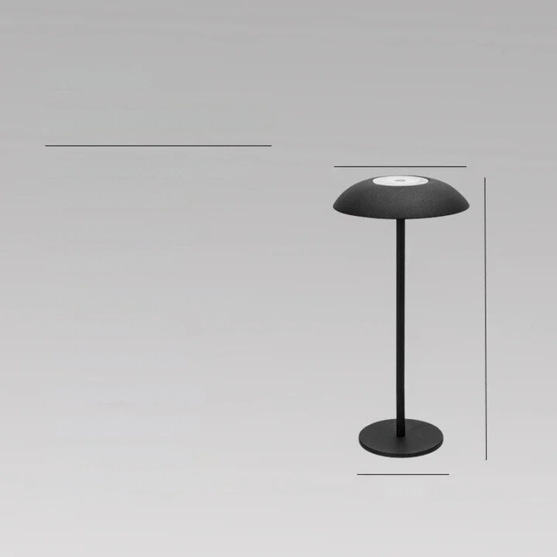 WarmTouch - Trådlös Uppladdningsbar Bordslampa med Touchkontroll - Svart