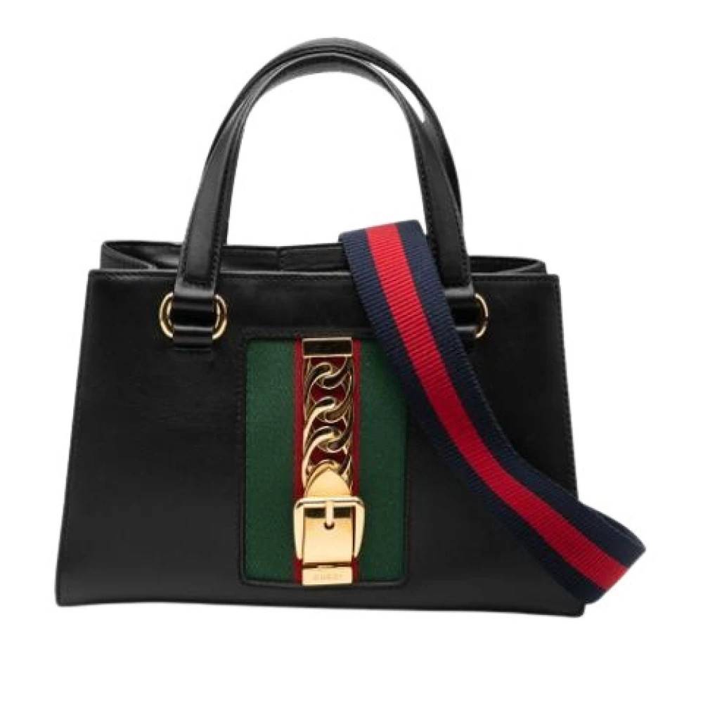 Gucci Vintage Pre-owned Sylvie Satchel - Vintage - Dame - Sort - ONE SIZE - Uld