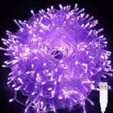 LIQS Christmas Twinkle String Lights, USB Christmas Tree Fairy Lights med 2 lägen för Inomhus Utomhus Sovrum Bröllopsfest Uteplats (3M 30LED, Lila)