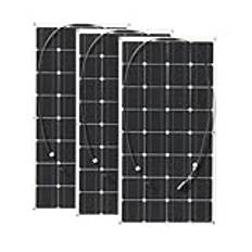 HYZHANHONG 3PC flexibel solpanel monokristallin solpanel, 12V monokristallin halvflexibel böjbar engångsladdare, lämplig för yachter, båtar, husvagnar, stugor