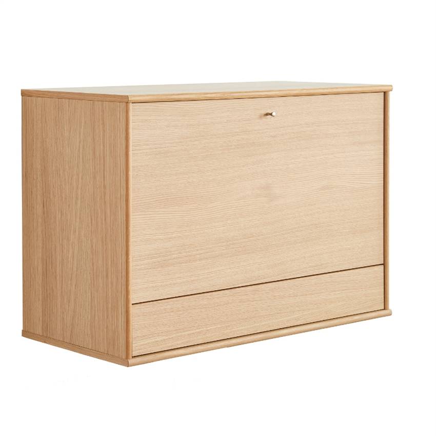 Mistral - Modul 004 Skrivepult - Hvidpigmenteret eg 89 cm x 61 cm x 42 cm | Møbelsalg.dk