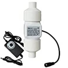Mini elektronisk kanalfläkt 2 tum 50 mm med 20 mm PVC-rörgränssnitt och hastighetskontroll 22 CFM luftcirkulation ventilationsfläkt 6 W 12 V inbyggd booster för vind kök badrum