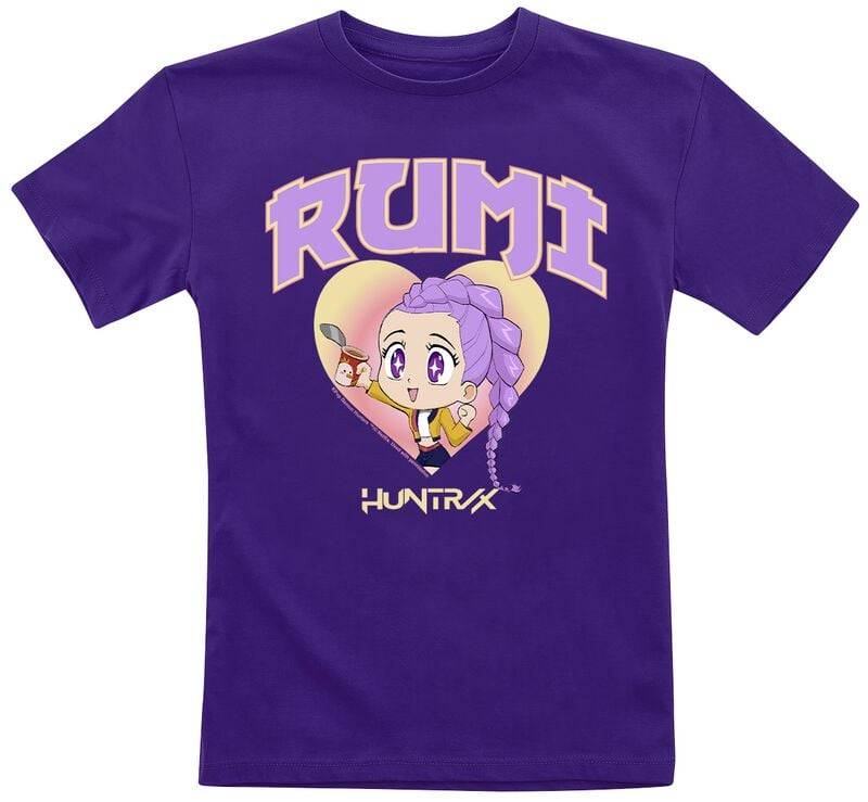 KPop Demon Hunters - Anime T-shirt - Huntrix Rumi - 116 152 - för barn - syrénlila