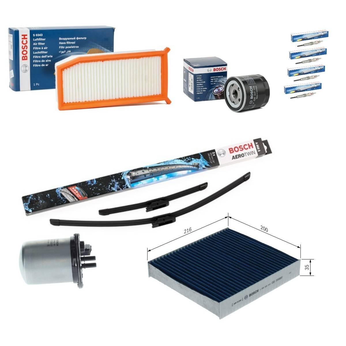 BOSCH BSH4682SK009 Delesæt, inspektion
