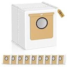 NIXOOT 10 stycken dammpåsar för Eufy Clean L60 SES/L60 Hybrid SES/L50 SES robotdammsugare sugstation, 2,5 l stor kapacitet dammsugarpåsar 2 i 1 sug Clean Station reservdelar