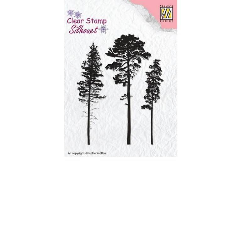 Clearstamps - Silhouette - 3 Pinetrees