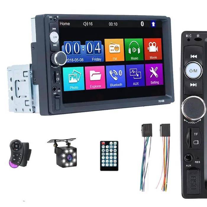 7 tum 1DIN bil MP5-spelare Bilradio 7010B Universal, FM, USB, Bluetooth, AUX Multimedia med skärm