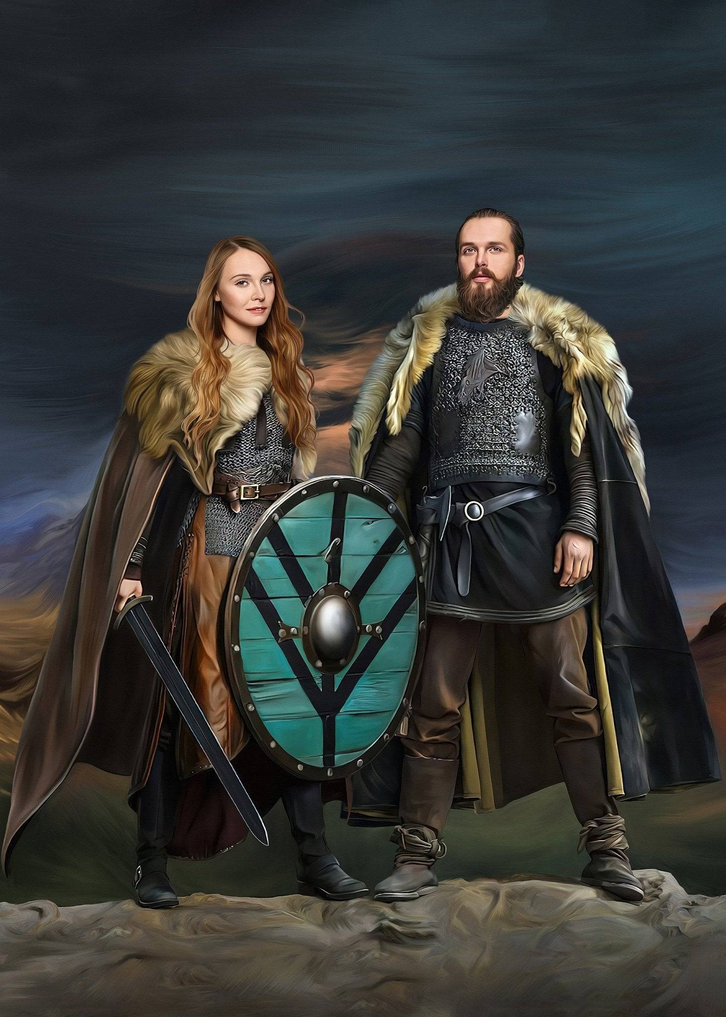 Northern Couple - Personlig Tavla - Monterad Canvastavla / 70x100