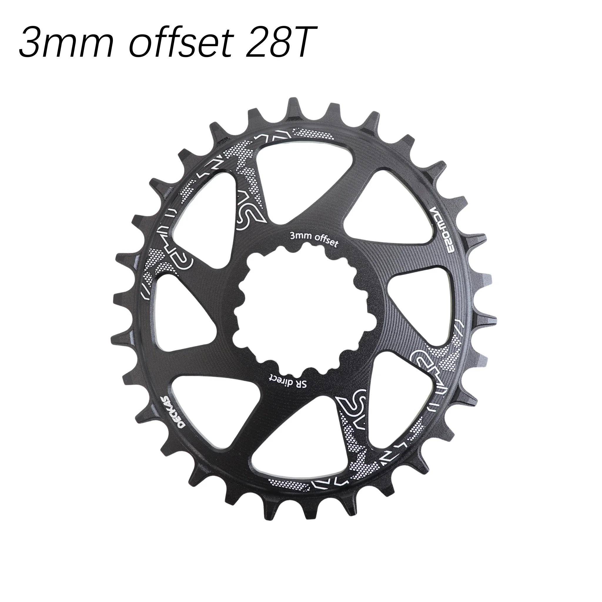 Deckas Oval Drev 3mm 6mm Offset Direktmontering för Sram XX1 Eagle X01 X1 X0 X9 32T 34T 36T 38T DM MTB Landsvägscykel 6 mm 3 pinnar gray