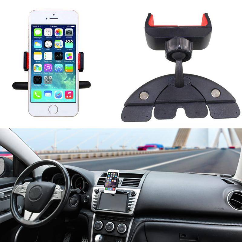 Universal 360 roterande hållare för mobiltelefon i bil auto cd-spelare slot mount cradle suporte celular car-styling accessories f