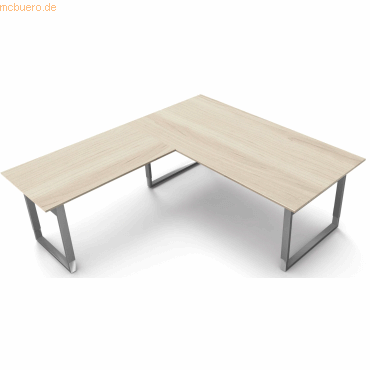 Kerkmann Schreibtisch Form5 200 Bügel-Gestell 200x100x68-82 / Anbau 12