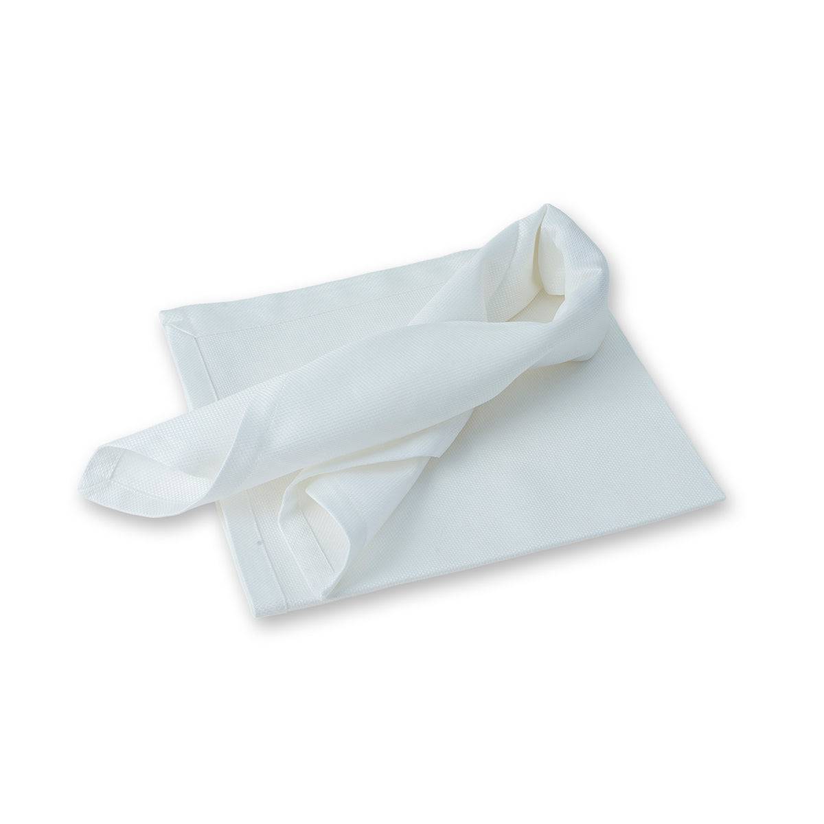 Damask Napkin - Piquet White - 50x50 cm
